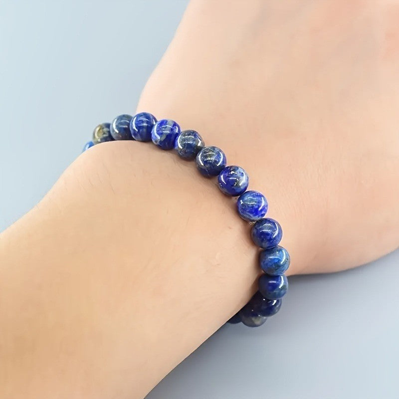 Bracelet personnalisé simple en lapis-lazuli naturel