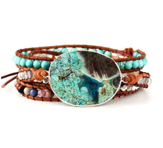 bracelet multiple de pierres naturelles