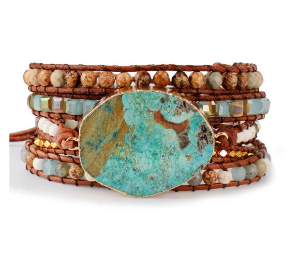 bracelet multiple de pierres naturelles