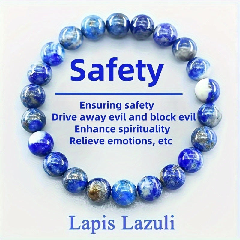 Bracelet personnalisé simple en lapis-lazuli naturel