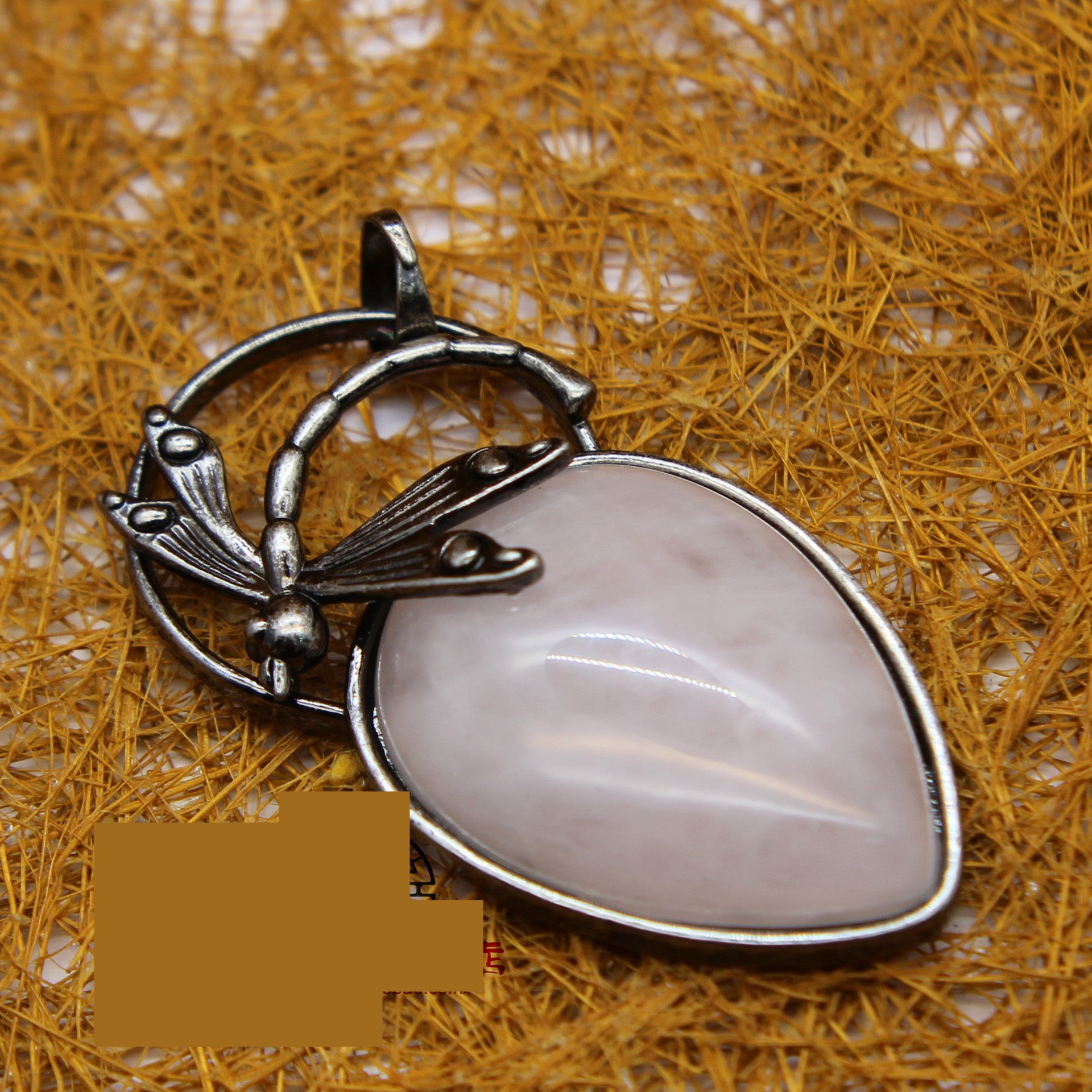 Nouveau pendentif en lapis-lazuli en forme de goutte d'eau rétro