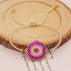 Bracelet de perles yeux du diable tissé à la main