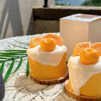 Bougies parfumées Cupcake à la crème de fruits orange