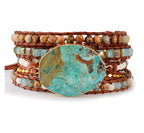bracelet multiple de pierres naturelles