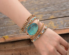 bracelet multiple de pierres naturelles