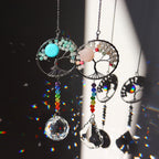 Attrape soleil en cristal arbre de vie coloré