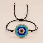Bracelet de perles yeux du diable tissé à la main