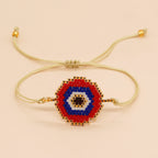Bracelet de perles yeux du diable tissé à la main