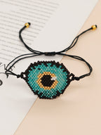 Bracelet de perles yeux du diable tissé à la main