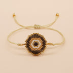 Bracelet de perles yeux du diable tissé à la main