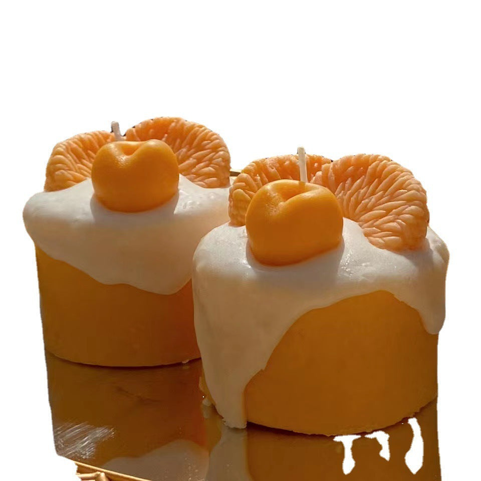 Bougies parfumées Cupcake à la crème de fruits orange